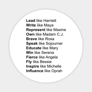 Powerful Black Women, Women of Black History, Black History Month Magnet